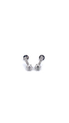 Round Diamond Drop Earrings