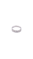 U Prong Half eternity Ring with Round Cut Diamonds