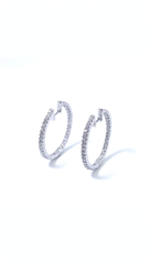 Inside-out Diamond Hoop Earrings