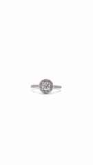 Diamond Micropave Engagement Ring