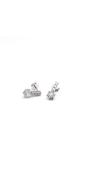 Round Diamond Drop Earrings