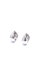 Teardrop Dome Hoop Earrings