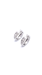 Box Hoop Diamond Earrings