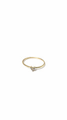 Dainty Diamond Heart Ring