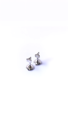 Dainty Triad Diamond Earrings