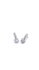 Round Diamond Drop Earrings