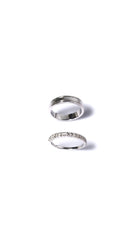 Classic and Minimalist Half Eternity Wedding Rings