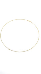 Dainty Round Diamond Necklace