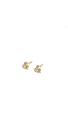 Trio Round Diamond Earrings in Bezel Setting