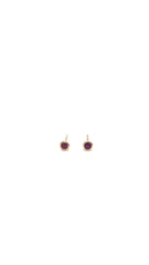 Ruby Stud Earrings in Bezel Setting