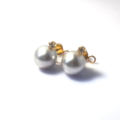 Diamond and Pearl Earrings